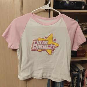 'Diva Bleach' Band Crop Tee